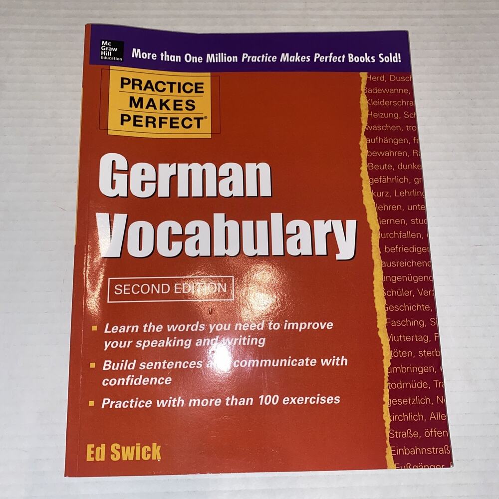 Practice Makes Perfect German Vocabulary by Ed Swick (2011, Trade Paperback)